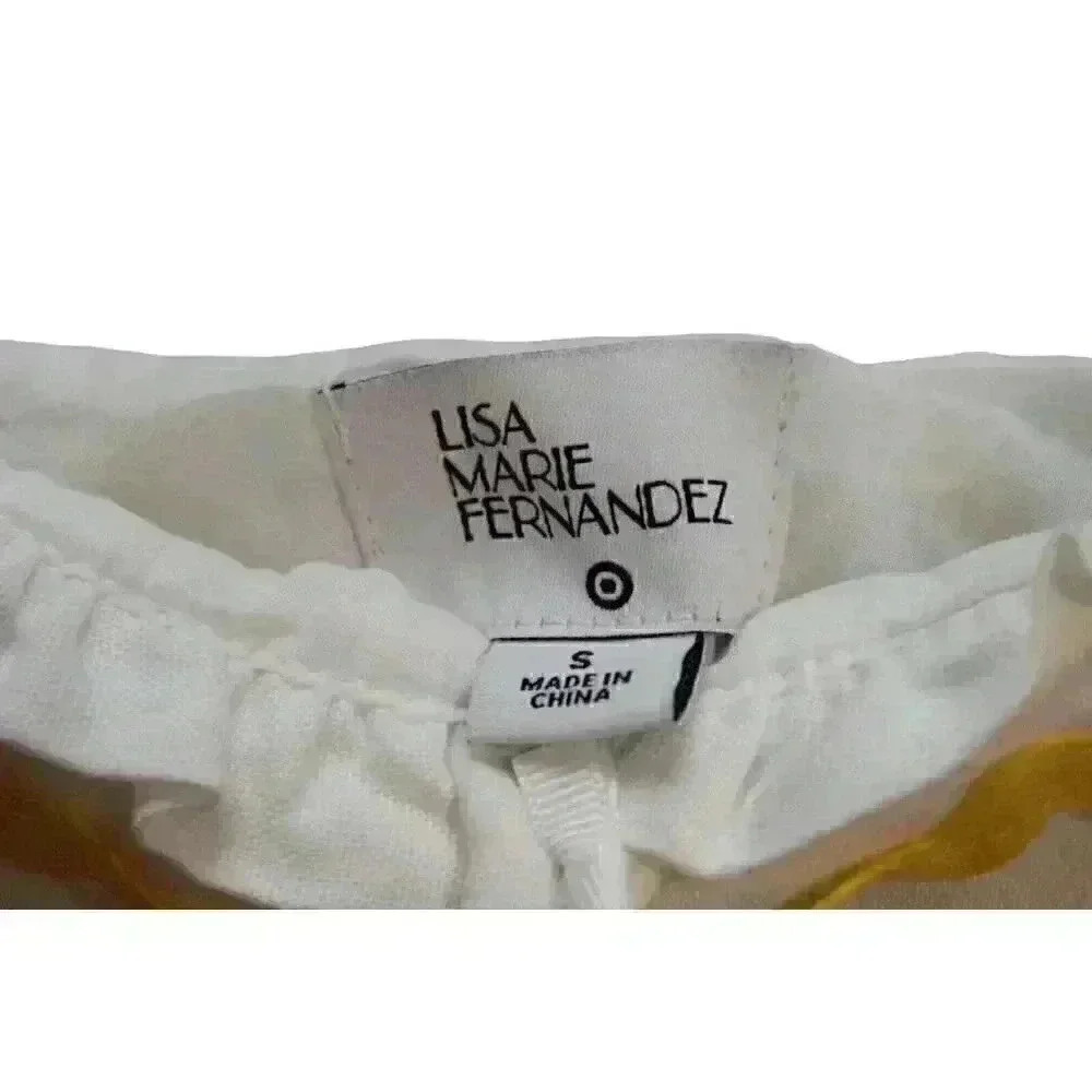 Lisa Marie Fernandez Target Dress Size Small Ric Rac Spaghetti Strap Linen Blend - Picture 8 of 13
